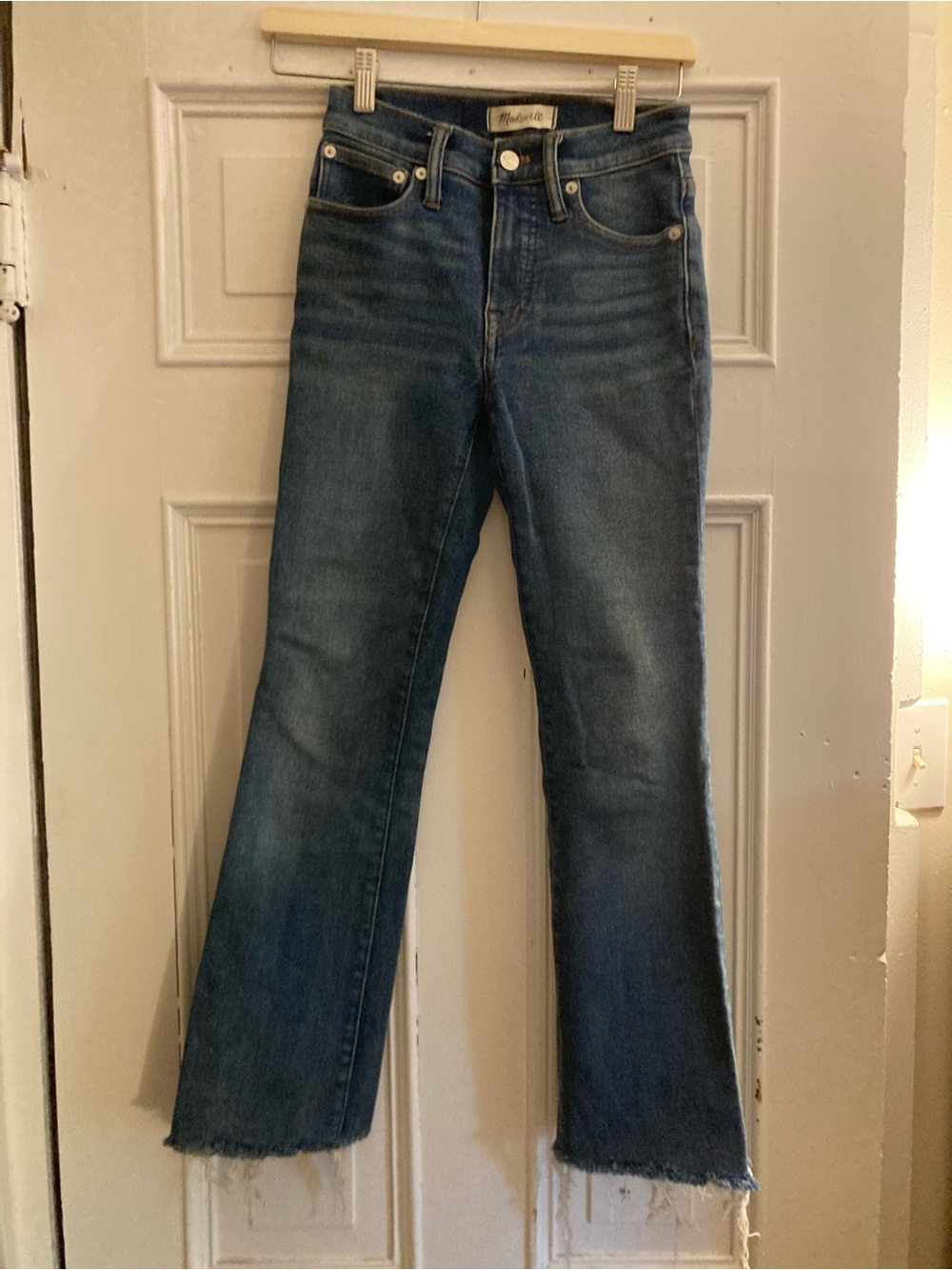 Madewell Cali Demi boot kick crop flare Jeans